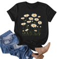 thumbnail image 5 of Xdegoge T Shirts for Women Graphic Under 10 Short Sleeve Crewneck Shirts Floral Summer Casual Tops Tunic Loose Fit Tees Soft Comfy Blouses Women Refund On, 5 of 5
