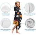 thumbnail image 7 of Classic Halloween Icons Pattern Hooded Bath Towel，50"x30" for Ages 3 To 12 Kids, Quick Dry Lightweight Soft Microfiber Hood Beach Towel Cover Up for Kids, 7 of 7