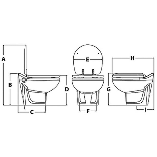 Thetford 38485 White 12V High Profile Tecma Easyfit Eco Permanent