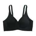 thumbnail image 3 of GEWSEY Womens Seamless Bra No Underwire Comfort Push Up Bras Buttery Soft Wireless Bralette Full Coverage Sport Everyday Bra Black, XL, 3 of 4