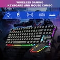 thumbnail image 4 of SANPTENT Wireless Gaming Keyboard and Mouse Combo, 87 Keys RGB LED Backlit Rechargeable, W/2.4G Wireless Receiver, for Windows Computer PC Gamer, 4 of 7