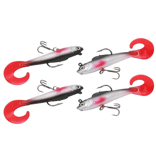 Bass Fishing Lure, Effortless Tail Lure PVC Flexible Soft With