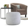 thumbnail image 2 of Simpli Home Bayley 20 inch Wide Boho Round Pouf in Blue and Natural Braided Cotton, 2 of 3