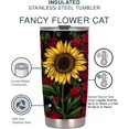 thumbnail image 3 of 20oz Sunflower Rose Tumbler-Stainless Steel Travel Mug With Lid And Straw ( Sunflower Rose Tumbler ), 3 of 6
