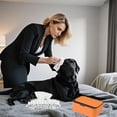 thumbnail image 4 of Wipes Dispenser with 2Pcs Portable Refillable Wipe Holder,Reusable Large Wipe Holder Box Flushable Wipes Case Bathroom Wipes Container for Pet Nursery Kitchen Office Counter(Orange-Black), 4 of 6