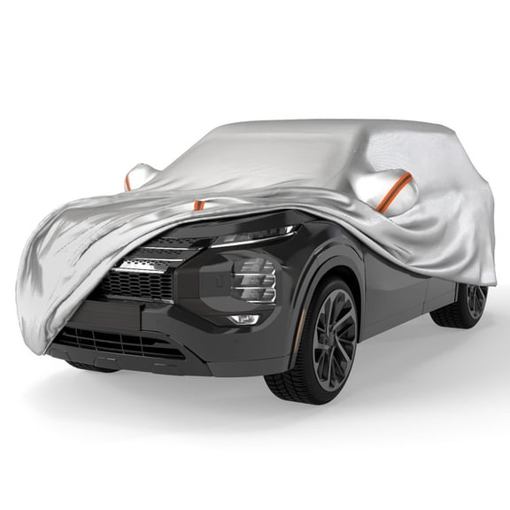 Biotree 200 Inch Car Cover Waterproof UV Protection All-Weather Full Cover Large SUV Universal Fit - Silver