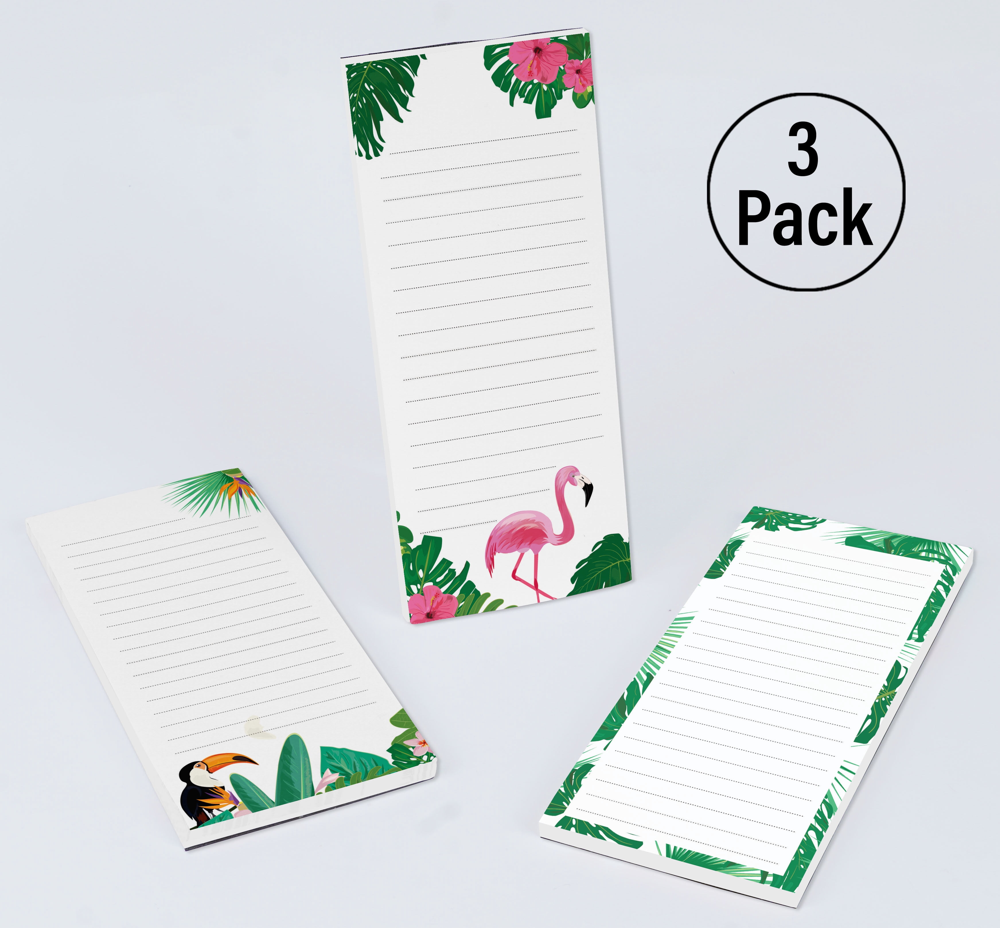 Inkdotpot Pack of 3 Magnetic Fridge To-Do List Notepads- Magnetic Memo Pads For Refrigerator-(50 Sheets Each)-XP