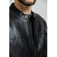 thumbnail image 3 of First Manufacturing WBM-2008VGL-M-BLK Oliver Vegan Faux Leather Jacket for Men, Black - Medium, 3 of 7