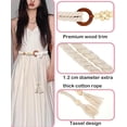 thumbnail image 4 of YooGuoGuo Women's Braided Knotted Waist Belt, Trendy Bohemian Style Waist Belt Decorative Tassel Dress Belt for Women Girls, 4 of 6