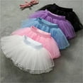 thumbnail image 2 of Girls Ballet Tutu Skirts Pink Fluffy 4 Layer Soft Yarn Tulle Skirts Elastic Ballet Leotard Skirts, 2 of 7