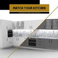 thumbnail image 5 of ZHAOCHENG Paquete de 2 tiradores de gabinete I 5 pulgadas, - Tiradores de gabinete de acero inoxidable negro mate I Ideal para cajones de cocina, gabinetes, puertas, alacenas I Hardware para gabinetes, 5 of 5