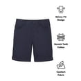 thumbnail image 2 of 3-Pack Girls School Uniform Super Stretch Bermuda Shorts, 2 of 4