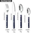 thumbnail image 5 of Rivet ABS Clamp Handle Kitchen Stainless Steel Silverware Tableware Flatware Cutlery Set Steak Knife Fork Spoon Teaspoon Western Tableware Butter Knife Set (Pink,20 pieces), 5 of 9