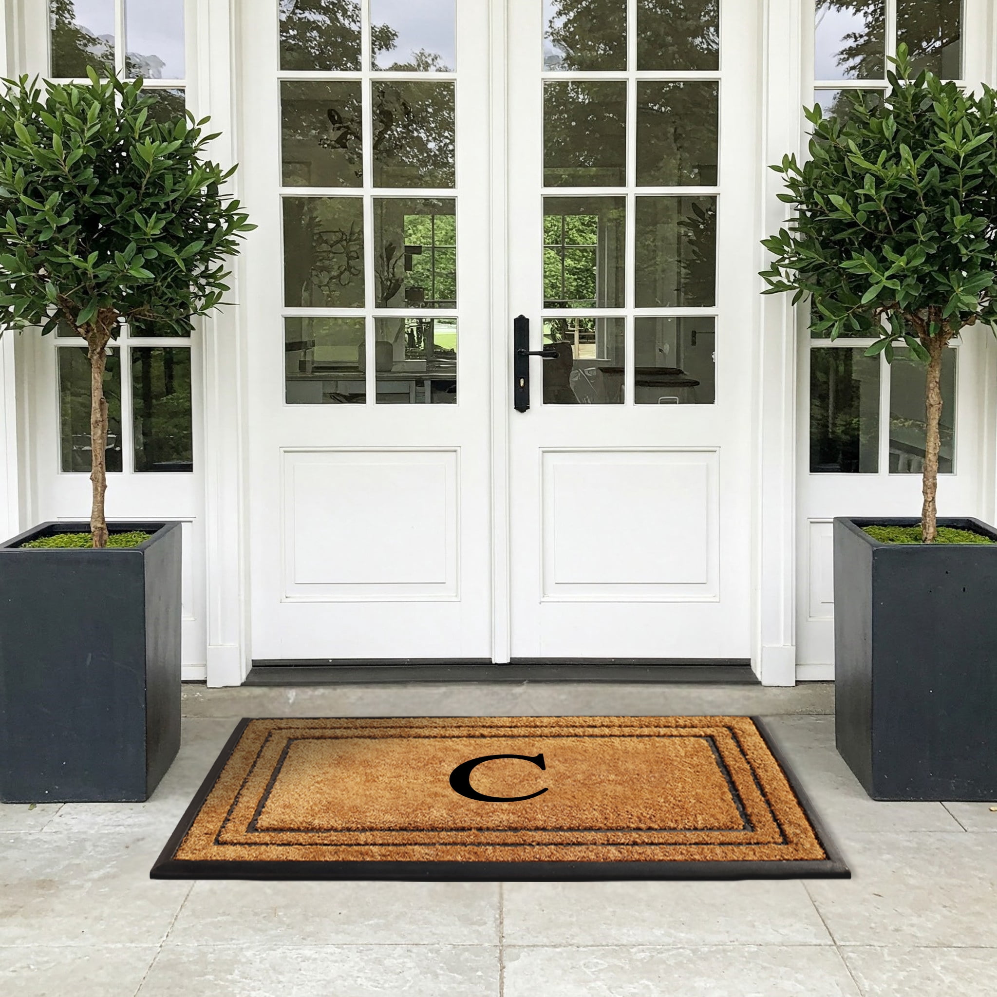 A1 Home Collections Natural Coir & Rubber Door Mat, Long-Lasting Entrance Doormats for Front Door, Thick & Non-Slip Durable Outdoor Entry Mat 30" x 60"