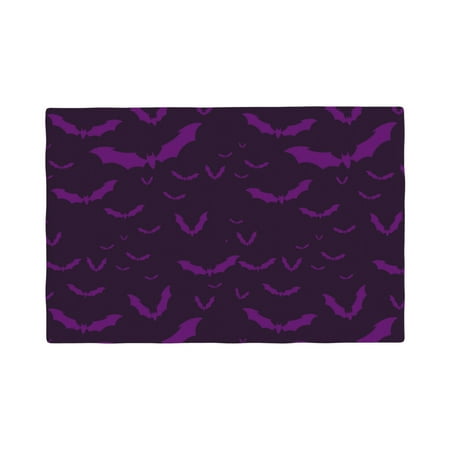 

Placemats Set of 4 bats Violet purple cool Heat Resistant Non - Slip Place mats Waterproof table mat for Kitchen Dining-4片装