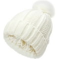 thumbnail image 1 of LinYooLi Women Chunky Beanie Hat Winter Thick Warm Fuzzy Knit Pom Skull Cap, 1 of 6