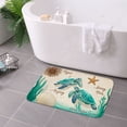 thumbnail image 3 of FJPT Non Slip Flannel Polyester Floor Mat Sea Turtle Design Loring Over Azur Arjing Decorative Rug For Bathroom Kitchen Bedroom 31.5x19.7 inch, 3 of 5