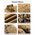 thumbnail image 5 of Fexilor Men's Flannel Lined Jacket, Plaid Brushed Lining, Cowboy Western Twill Outdoor Shirt Jacket, 5 of 7