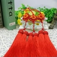 thumbnail image 6 of U8MO High Quality Chinese Knot Sunflower Jade Pendant Ice Silk Tassel Home Decor-5# green, 6 of 9