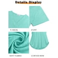 thumbnail image 6 of MOSHU Deep V Neck Womens Tops Curved Hem Shirts for Women Fashion Trendy Blouses Casual Loose Fit Tees Tops, 6 of 9