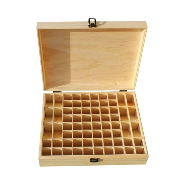 Caja de almacenamiento de aceite multifuncional Organizador de de uñas Soporte de lápiz labial de regalo Durable 68 Compartimentos de madera jinwen Caja de almacenamiento de esmalte de uñas