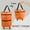 Orange, variant on NGTEVOOS Clearance Portable Shopping Wheel Bag Tug Bag Telescopic Roller Bag Supermarket Shopping Bag Shopping Cart Foldable Backpack