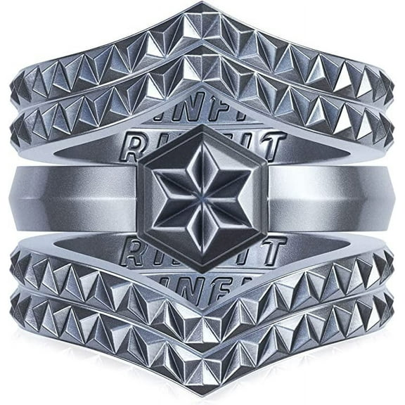 Silicone Wedding Rings For Women by Rinfit -Female Wedding Bands - Couture 5 Stackable Rings Set