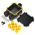 thumbnail image 2 of yingyy Waterproof Black IP68 Plastic Cable Wire cable connector junction box Connector Gland Electrical 3-Cable Junction Box with Terminal, 2 of 6