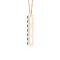thumbnail image 2 of ANGARA Natural Flat Prong-Set Emerald Cross Pendant in 14K Rose Gold for Women (Size-2.5mm) | May Birthstone, Birthday, Anniversary, Jewelry Gift for Women | Natural Emerald Necklace, 2 of 8