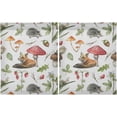 thumbnail image 2 of Coolnut Mushroom Kitchen Curtains 2 Panels, UV Protected Tier Curtains Half Window Curtains for Guest Room Bathroom Sink Laundry Room Basement,36"x 27", 2 of 6
