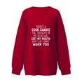 thumbnail image 3 of Jinhomg Womens 2026 Fashion Sweatshirt Cute Letter Print Pullover Oversized Comfy Long Sleeve Drop Shoulder Tops Casual Daily Wear Red XL, 3 of 5