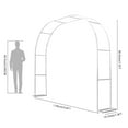 thumbnail image 2 of 9.8 ft x 7.2 ft Garden Arch Arbor, Garden Trellis for Climbing Plants Metal Pergola Arbor Wedding Arches for Ceremony for Wedding Ceremony Party Rose, 2 of 7