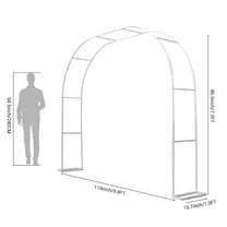 Garvee Garden Arch Trellis for Climbing Plants, 9.8'x7.2' Outdoor Arch Trellis, Metal Arbor Arches for Indoor Garden Ceremony Baby Shower Party Decoration
