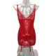 thumbnail image 1 of VISgogo Camisón transparente sexy para mujer, vestido blanco con dobladillo de encaje y escote en V profundo, S/ M/ L/ XL/ XXL VISgogo moda, 1 of 7