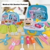 yotyukeb Toddler Toys 17Pcs Medical Kit Doctor Nurse Dentist Pretend Roles Play Toy Set Kids Game Gift Little Tikes