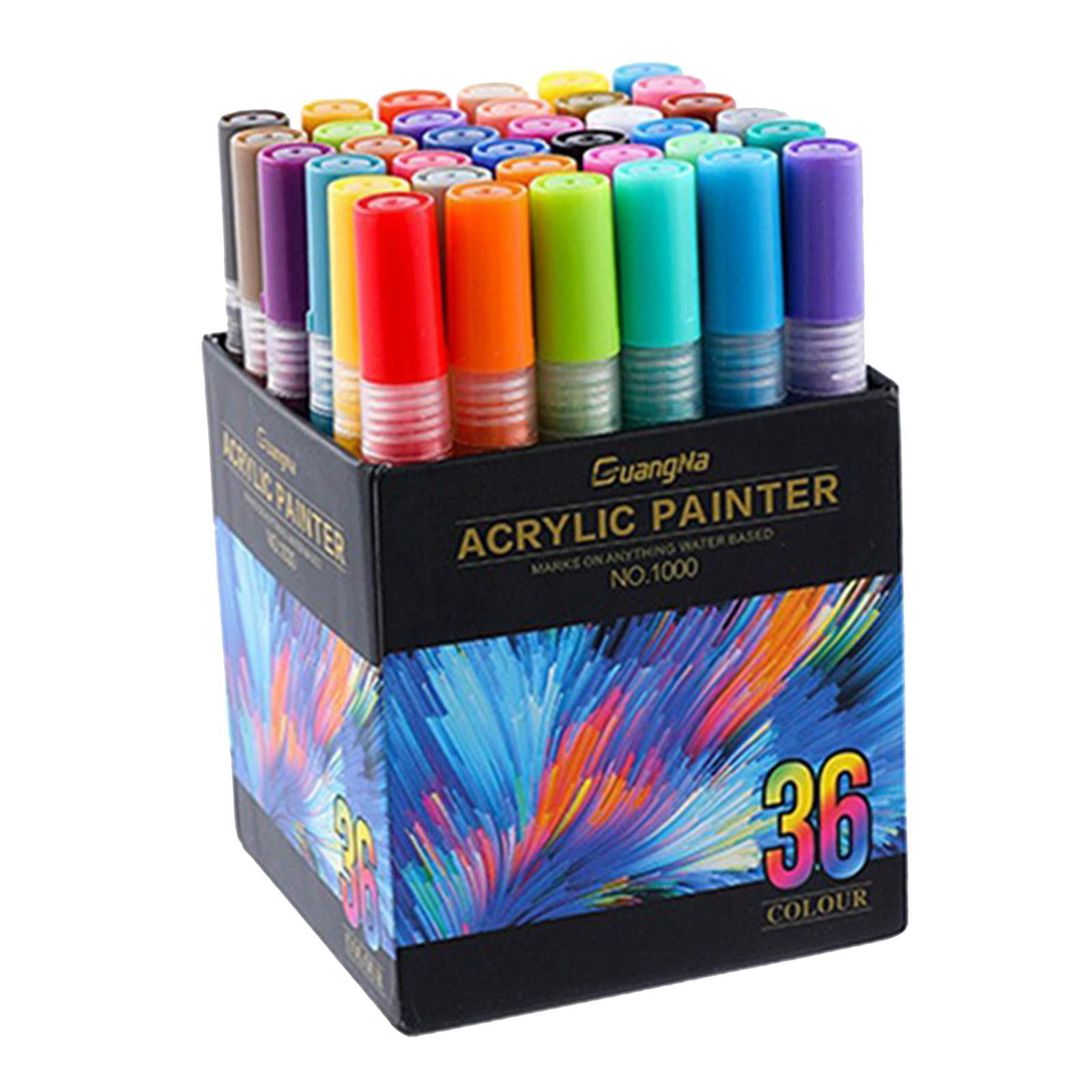 Axioma 12/15/24/36pcs Acrylic Paint Pens for Rock Painting, Stone, Ceramic, Wine Glass,
