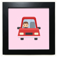 thumbnail image 1 of Chauffeur Motorman Conducteur Hackman Cadre Carré Noir Image Murale de Table, 1 of 3