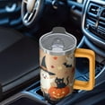 thumbnail image 5 of 30 Oz Halloween Tumbler with Handle and Straw, Skeleton Witch Ghost Cat Travel Cup, Halloween Party Gifts for Women Adults Teenagers, 5 of 5