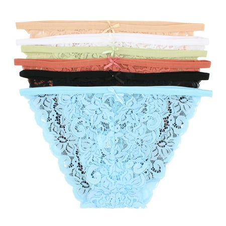 

LAVRA Womens Nylon Lace Boyshorts Panties Regular & Plus Size Multi Pack Underwear