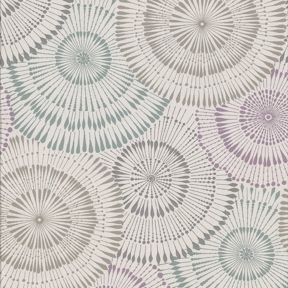 Brewster Howe Multicolor Medallions Wallpaper
