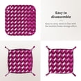 thumbnail image 4 of Multi-Size Leather Tray Four Corners Four Button Design Anti-Scratch Waterproof Convenient Cleaning Convenient Storage Magenta Houndstooth_2 Medium, 4 of 8