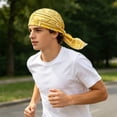 thumbnail image 4 of Adjustable Paisley Bandana Headscarf Cap Breathable Polyester Head Wrap for Outdoor Sports, 4 of 8
