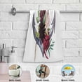 thumbnail image 4 of Watercolor Nautical Anchor Hand Towels 2 PCS, Marine Floral Kitchen Towel Ultra Soft and Highly Absorbent,Decorative Fingertip Face Towel for Bathroom Hotel, 28.3"x14.4", 4 of 4