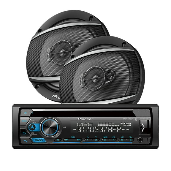 Pioneer DEH-S4220BT In-dash CD with Amazon Alexa, Pioneer Smart Sync App, Bluetooth and 1 Pair of Pioneer TS-A652F 6-1/2" 3-way Coaxial Speakers