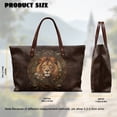 thumbnail image 6 of ZUXONGSY Leather Lion Daisy Print Tote Bag for Women Large Capacity Top Handle Tote Bag Casual Top Handle Satchel with Zipper for Shopping Work, 6 of 6