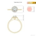 thumbnail image 5 of ANGARA Natural Classic Diamond Scalloped Halo Ring in 14K Yellow Gold for Women (Size-5.2mm| Color-G| Clarity-VS2) | April Birthstone, Anniversary, Jewelry Gift for Women | Natural Diamond Ring, 5 of 9