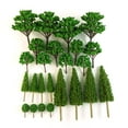 thumbnail image 1 of CNKOO 24 Pcs Mini Modèle d'Arbre Vert Mixte Ensemble de Train Paysage Miniature Paysage Table de Sable Modèles Architecture Arbres, 1 of 6