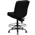 thumbnail image 3 of Flash Furniture HERCULES Series Big & Tall 400 lb. Rated Black Fabric Ergonomic Drafting Chair with Rectangular Back, 3 of 5