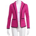 thumbnail image 3 of Aayomet Coats For Women Winter Womens Wool & Cashmere Belted Long Military Trench Coat,Hot Pink 3XL, 3 of 4