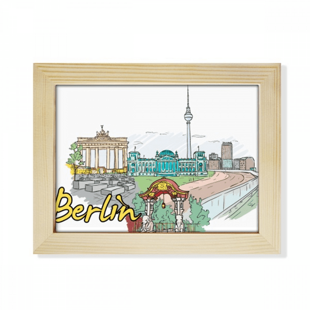Germany Berlin Landmark Architecture Desktop Photo Frame Picture Art Decoration Painting 6x8 inch